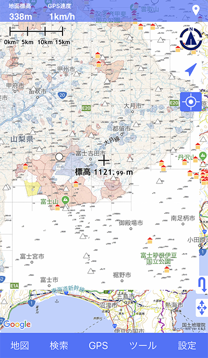 ハンターマップをgeographicaとスーパー地形で表示する ハンティングログ